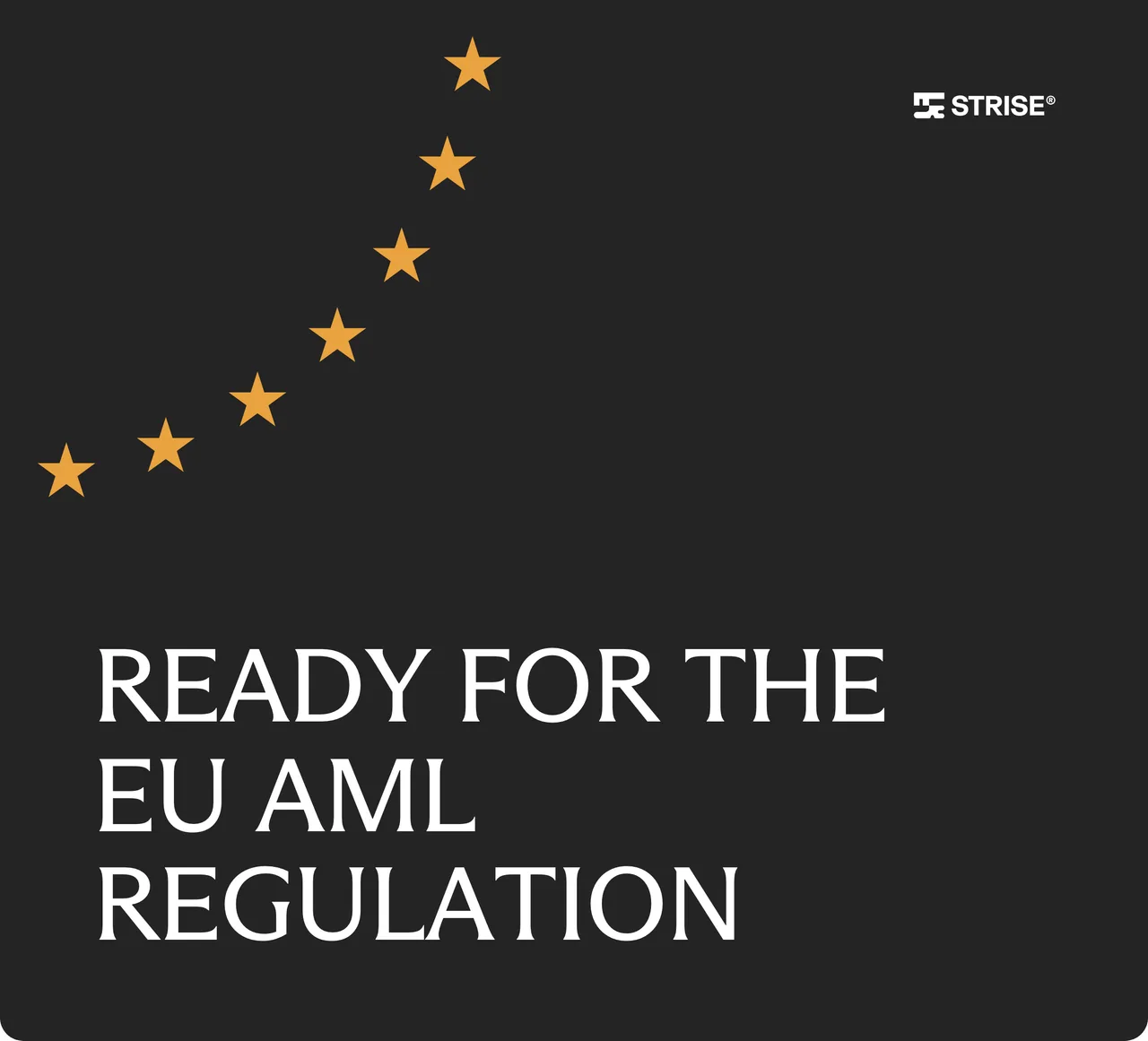 Cover of the Strise AMLR readiness guide: Ready for the EU AML Regulation